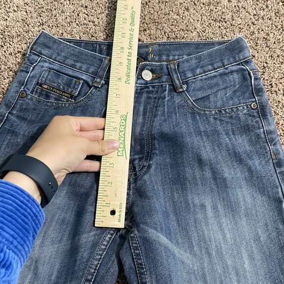 US Polo Assn Boys 12 Slim Straight Jean Embroidered Pony Gold - Picture 9 of 11